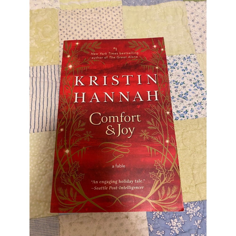 Comfort & Joy by Kristin Hannah Paperback Holiday Fiction Novel Red Cover